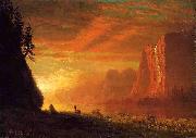 Albert Bierstadt Deer at Sunset Spain oil painting artist